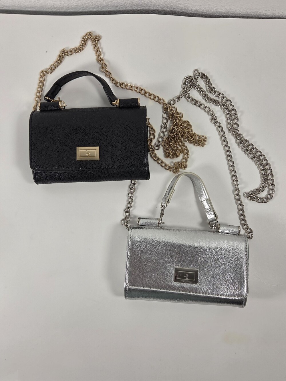 LG Mini Top-Handle Crossbody — Set Of 2 Black and Silver